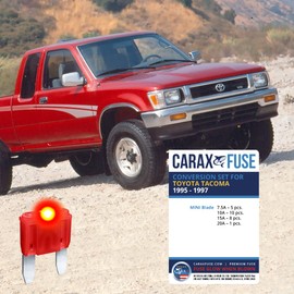 CARAX Glow Fuse Set - Toyota Tacoma 1995-1997 - Smart Glow Fuse kit Assortment Glow When Blown LED Automotive Fuse – Smart Auto Glow Fuse Easy Identification