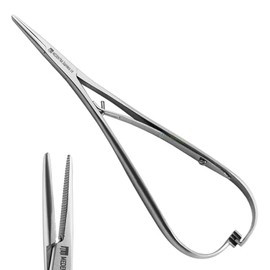 Professional Dental Orthodontic Forceps Surgical Needle Holder Locking Veterinary Suture Pliers Rubber Dam Clamps Hemostat Tissue Restorative Instruments (Matheiu Slim Line 14cm)