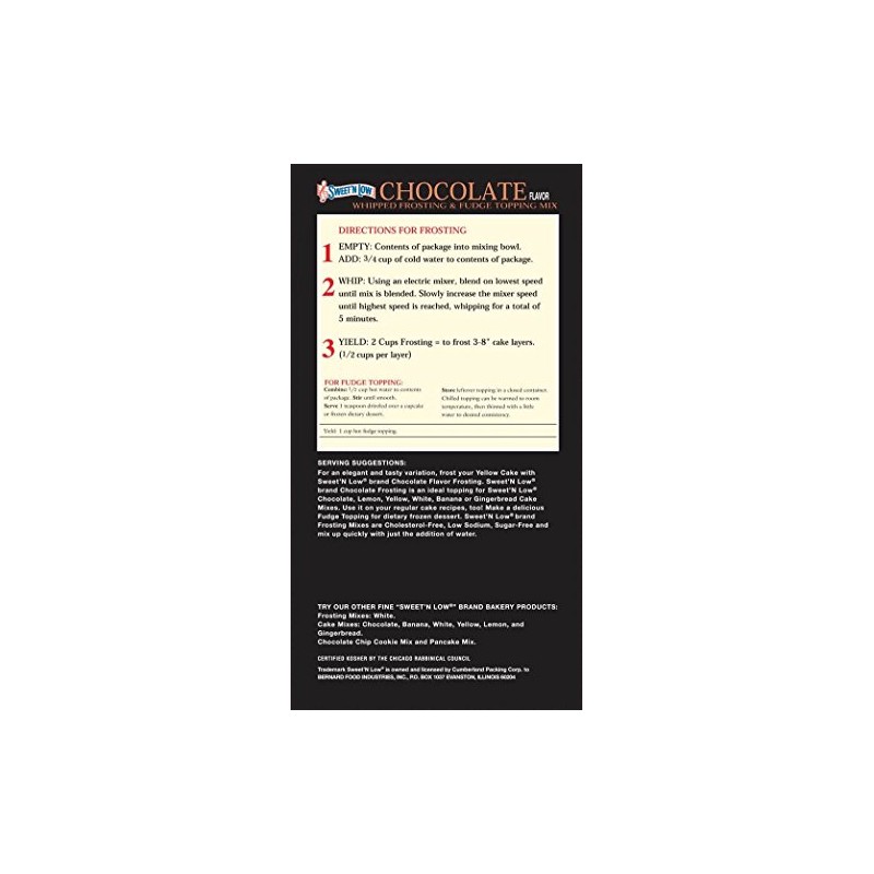 Sweet 'N Low Chocolate Frosting Mix