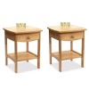 Home Square 2 Piece Wood End Table/Nightsta