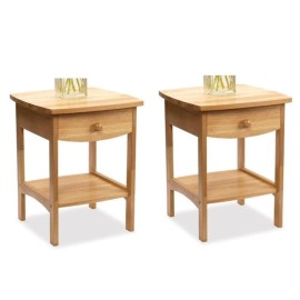 Home Square 2 Piece Wood End Table/Nightsta