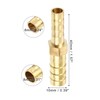 X AUTOHAUX 4Pcs 8mm - 6mm Straight Shaped Barb Brass