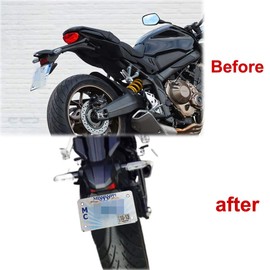 Xitomer Tail Tidy, Fender Eliminator / License Plate Holder Fit for CBR650R / CB650R 2019 2020, With LED License Plate Light, Compatible with OEM / Stock Blinker And Aftermarket Turn Signal