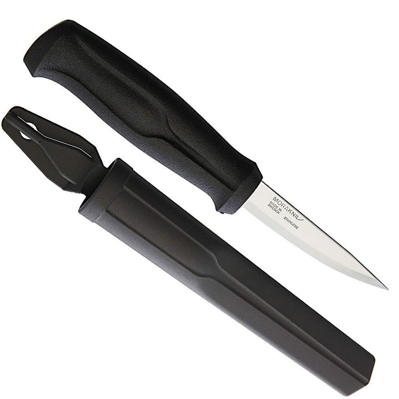 Morakniv Wood Carving Basic, Holz- und Kerbschnitzmesser aus Edelstahl, M-12658,