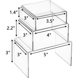 Clear Acrylic Display Risers Acrylic U-Shaped Display Stand,6Pcs U-Shaped Acrylic Risers Acrylic Display Stand Clear Risers,Acrylic Display Risers Acrylic U-Shaped Display Stand Riser Display Stand