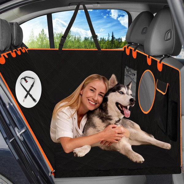 VkingMoR Back Seat Extender for Dog, Hard Bottom Car Seat