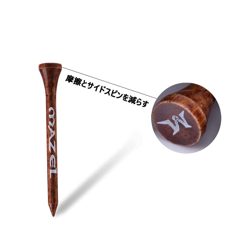 MAZEL Golf Tees Wood Tees Long Tees 2.8 inches (70