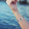 16 pulseras en blanco de acero inoxidable para hacer joyas,