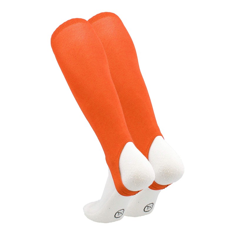 TCK 4 Inch Solid Baseball Stirrups (Orange, Small)