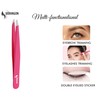Pink Facial Hair Tweezers - Non Slip Grip Slant Sharp