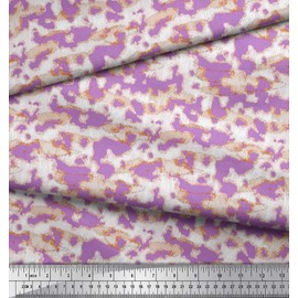 Soimoi Purple Rayon Fabric Lines & Texture Print Fabric by The Yard 56 Inch Wide