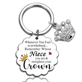 UIWIHHP Niece Gifts from Auntie Cute Niece Keychain Gifts for Nieces Adult Unique Birthday Christmas Valentines Day Gift for Nieces from Aunt Cool Stuff Inspirational Stocking Stuffers for Teen Girls