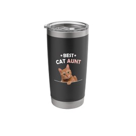 Best cat aunt motif sweet orange cat aunt funny cats auntie Stainless Steel Insulated Tumbler