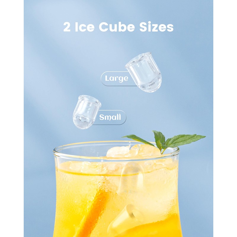 CyberChill Countertop Ice Maker, Portable Ice Machine with Handle, 6