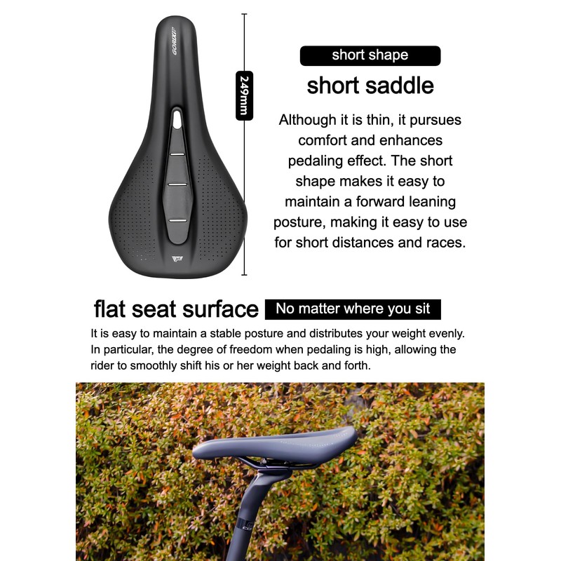 GORIX Bicycle Saddle Wide Shock Absorption Waterproof Abrasion Resistant Mountain