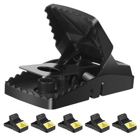 Trisiki Mouse Traps, 6 Pack Heavy Duty Reusable Snap Traps that Kill Instantly, High Sensitive Mice Catcher, Safe and Effective Rodent Trap for Indoors Outdoors