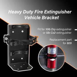 809 Heavy Duty Fire Extinguisher Vehicle Bracket Fit for 10lb Dry 5lb Co2 Extinguisher with Quick Release