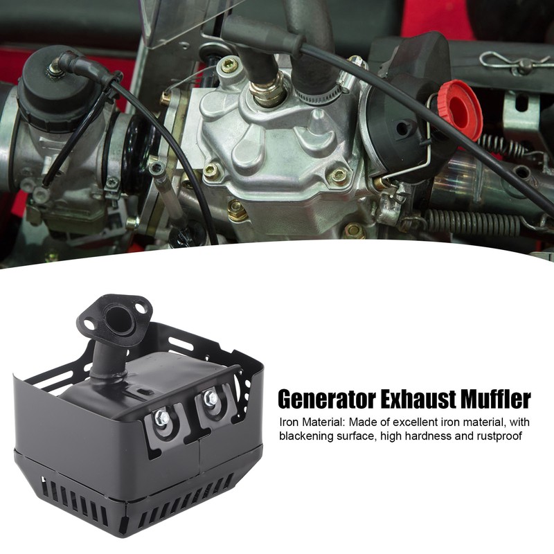 Water Pump Exhaust Muffler Silencer Replacement for 168F 170F 2KW