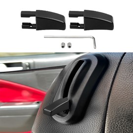 Bevinsee 2pcs Seat Release Lever Knob Latch Handle Left & Right Side Compatible with Ford Mustang 2005-2014 Black Aluminum Seat Back Adjustment, 5R3Z-6362762-AAC