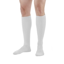 Ames Walker AW Style 121 Coolmax 8-15mmHg Mild Compression Knee High Socks White XXLarge