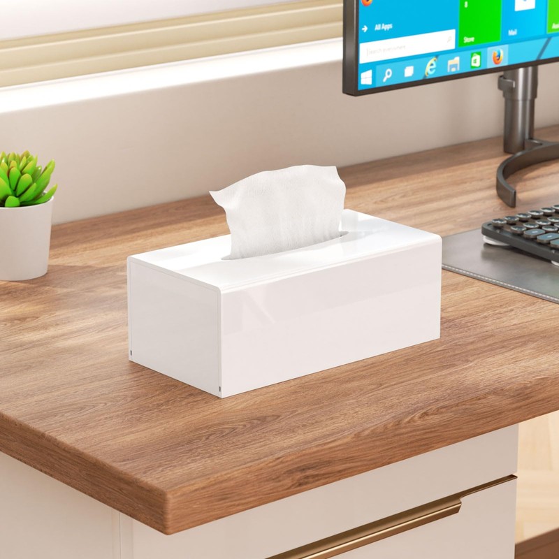 AITEE Acrylic Cosmetic Tissue Box: 25 x 13 x 9