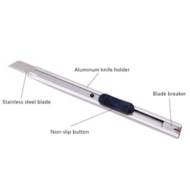 3Pcs 9mm Utility Knife Blades Vinyl knife wallpaper knife Paper Knife with 10pcs Black Blades Replacement for Office, Home, Arts Crafts