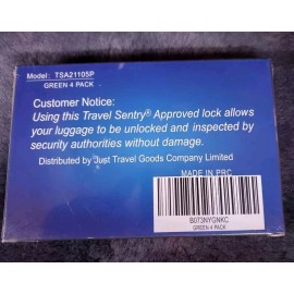 Sure Lock Green TSA Approved Luggage Lock (8 Lock Bundle) 2 Boxes