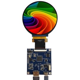 VSDISPLAY 2.8 inch 480X480 IPS MIPI 330nit Circle LCD Screen and mini 40 pins Controller Board