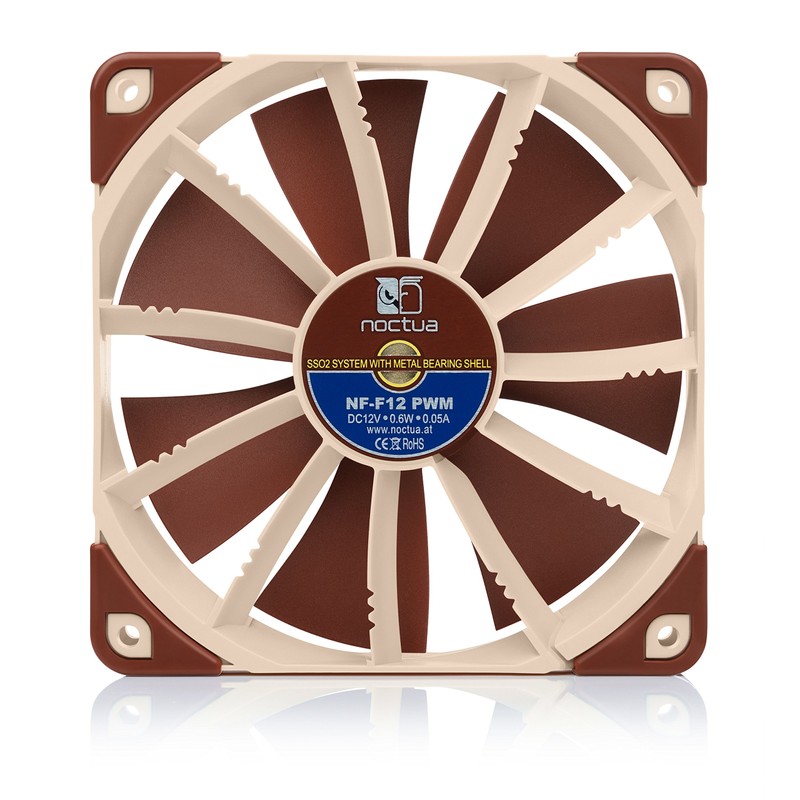 Noctua NF-F12 PWM, Premium Quiet Fan, 4-Pin (120mm, Brown)