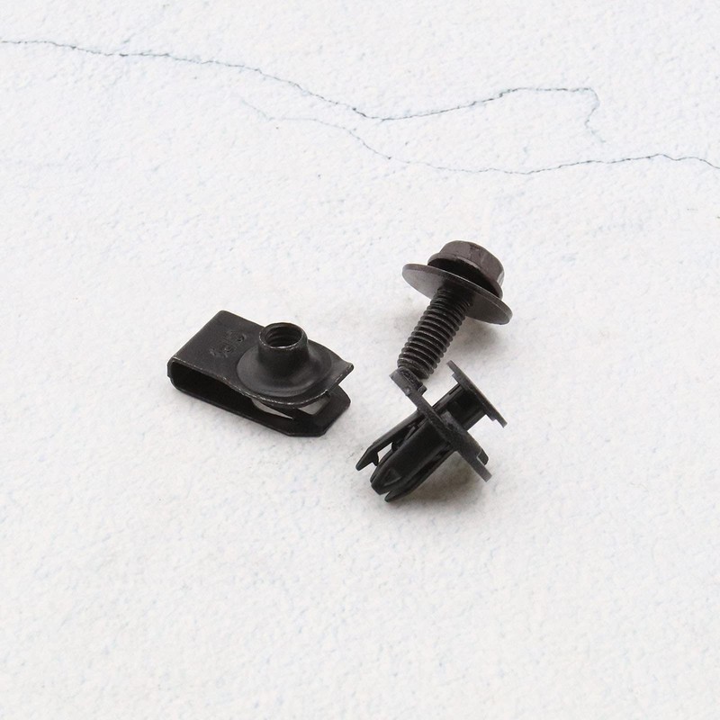 YINETTECH 30 Piece Car Engine Cover Screws Fixed Nut Clamps