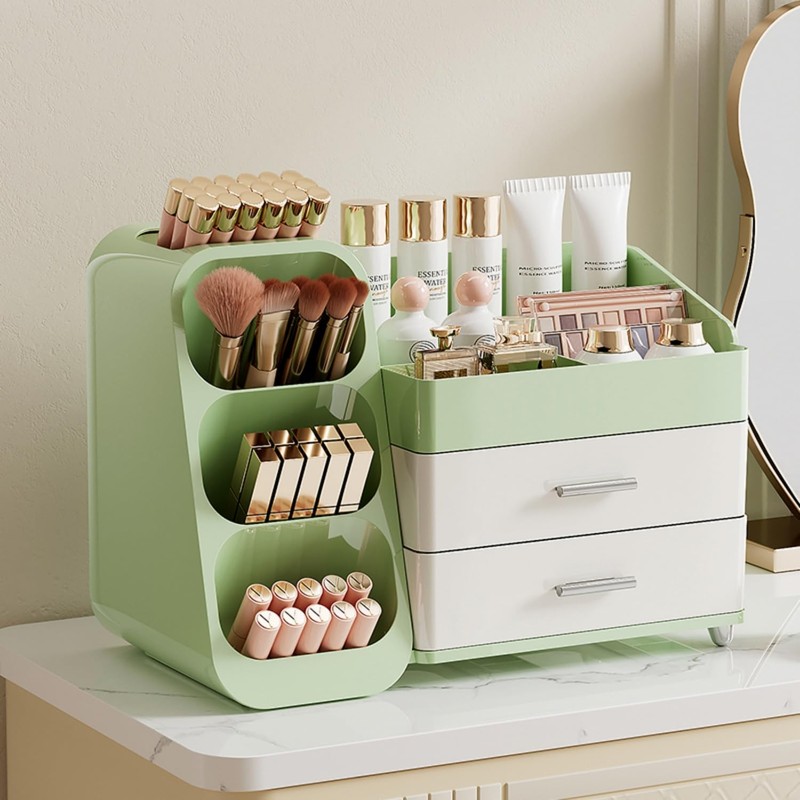 Booklov Makeup Organizer for Vanity, Large Capacity Cosmetic Display Case