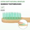 Tetragonal tree 8 Count Biodegradable Bamboo Toothbrushes - Natural Toothbrush