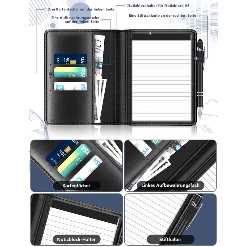 Mini Notepad Holder Set A6 10 Pieces Small Notepad Holder