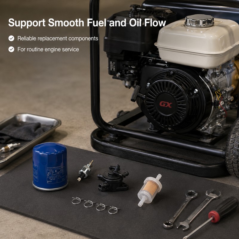 9-Piece Engine Maintenance Kit Compatible with Honda GX630 GX660 GX690