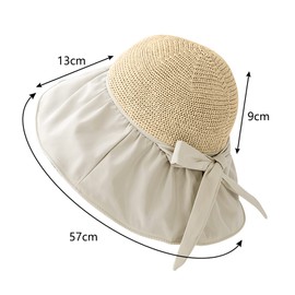 WITERY Women Sun Hat UPF 50+ Sun UV Protection Breathable Hat with Vinyl Blackout Inner Layer Foldable Cool Summer Beach Cap for Fishing Travel Outdoor Beige