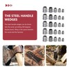 Housoutil 25PCS Safety Round Handle Wedges, Axe Hand Metal Wedge,
