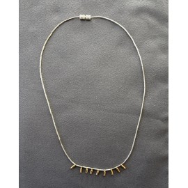 Unbranded Minimalist Two Tone Necklace Dainty Modernist Choker Geometric Korea 1990s NOS