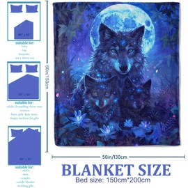 Plistiz - Manta de franela suave para mujeres y niñas, regalos para sala de estar, sofá, hogar, decoración de sofá, 50 x 60 pulgadas