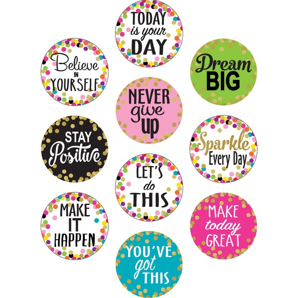 Teacher Created Resources 8890 Confetti Positive Sayings Accents