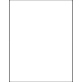 Aviditi Tape Logic 8 1/2" x 5 1/2" White Shipping Labels, for Laser & Inkjet Printers, Permanent Adhesive, 8 1/2" x 11" Sheet, 2 Labels Per Sheet, 100 Sheets