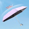 6 Ribs Umbrella Sun Protection UPF50 Impact Cloth Portable Folding