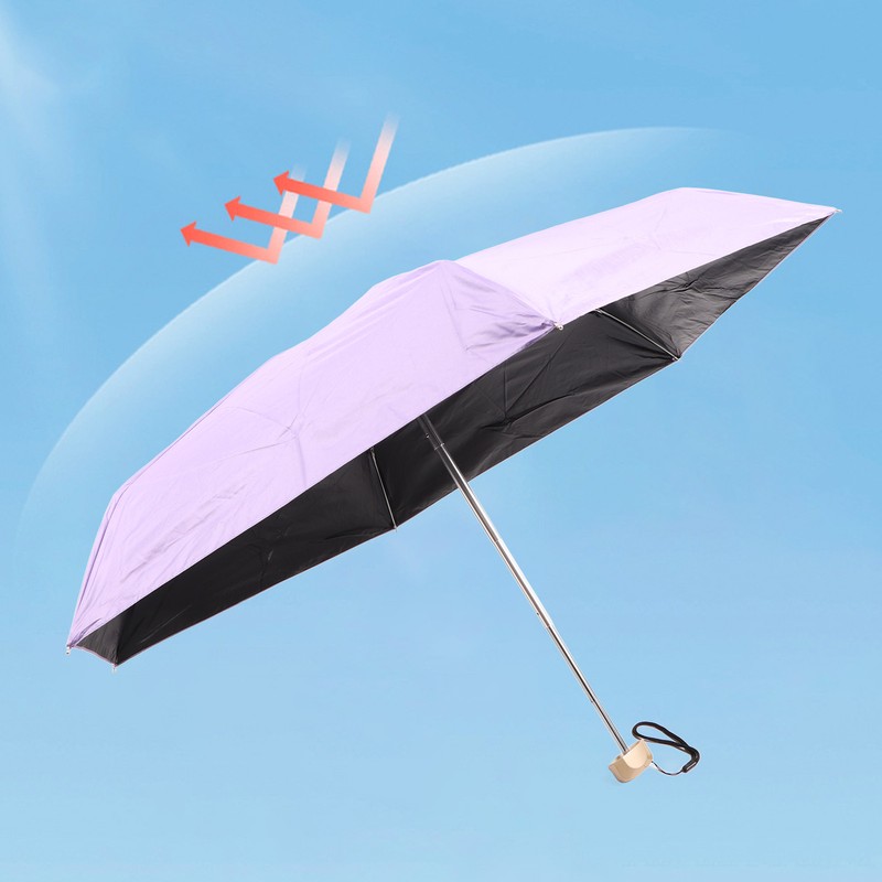 6 Ribs Umbrella Sun Protection UPF50 Impact Cloth Portable Folding