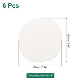 PATIKIL 6Pcs Diatomaceous Coasters, 3.9 x 3.9" Natural Instant Drying Water Absorbing Stone Tray Diatomaceous Coasters Set of 6 for Desk Cups Drinks Cosmetic Bottles Soap, White