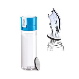 Brita Water Bottle, Direct Drinking, 20.3 fl oz (600 ml), Portable, Water Filter, Bottle with 1 Cartridge, Fill & Go Blue