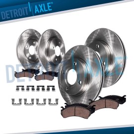 Rotores de disco delanteros traseros pastillas de freno de cerámica para Hyundai Accent Kia Rio 2012-2017