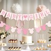 Pink Gingham Baby Banner Girl Plaid Welcome Baby Shower Sign