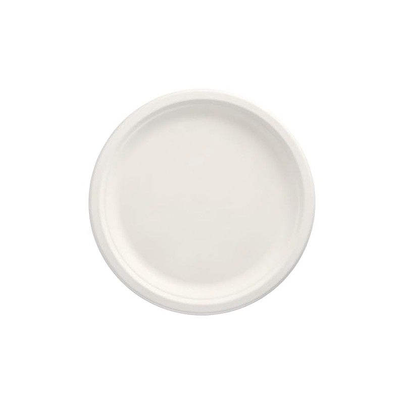 PAPSTAR 50 Plates, Sugar Cane Pure Undivided Diameter 26 cm