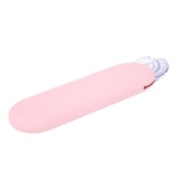 Hitseon Silicone Pencil Case Aesthetic, Soft Magnetic Portable Pen Case for Pencil Tools Organizer, Durable Easy to Clean Pencil Box for Boys Girls Adults (Pink)