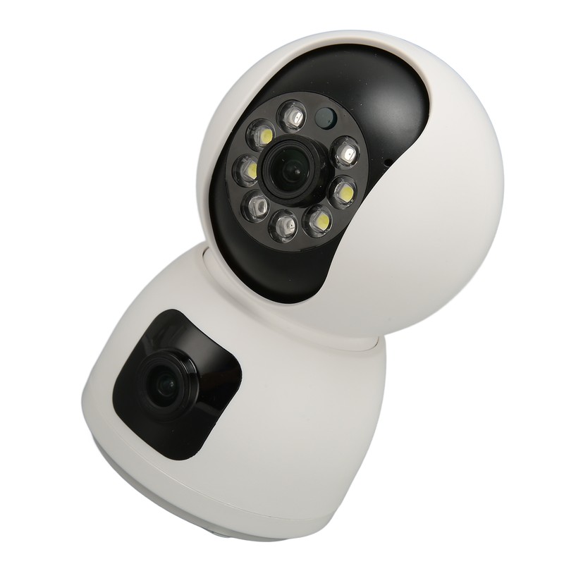Security Camera 2K 4MP Dual Lens 2.4G Mobile App 360°