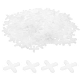 HARFINGTON 1000pcs Tile Spacers 4mm Hard Plastic Cross Tiles Leveler Spacer Installation Ceramic Spacing Clips for Wall Floor